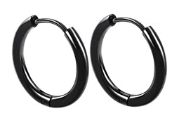 12pairs Unisex Punk 316L Stainless Steel Multi Colors Huggie Earrings