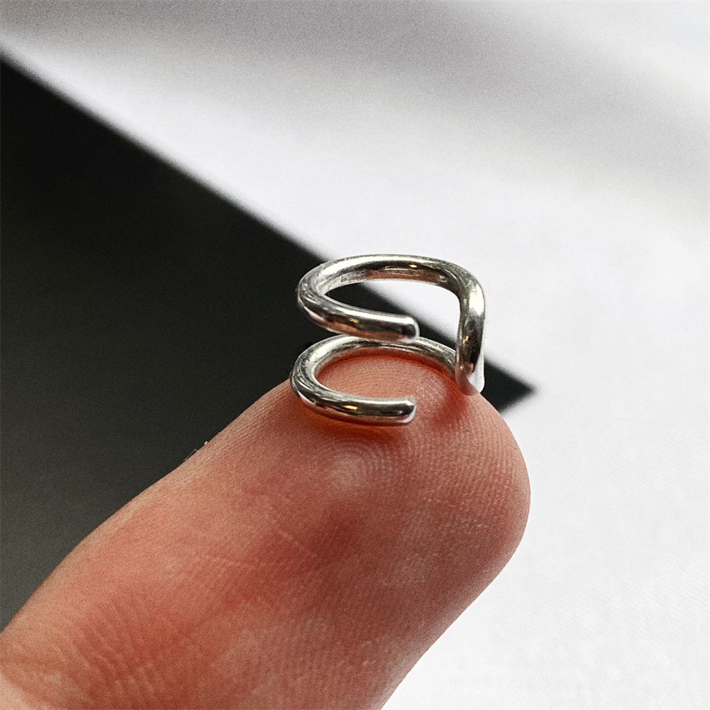 Minimalist 3 Designs 925 Sterling Silver No Piercing Cuff Earrings