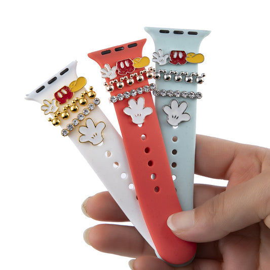Kids Lovely Decorative Metal Charms Set Suitable For Apple Watch Straps