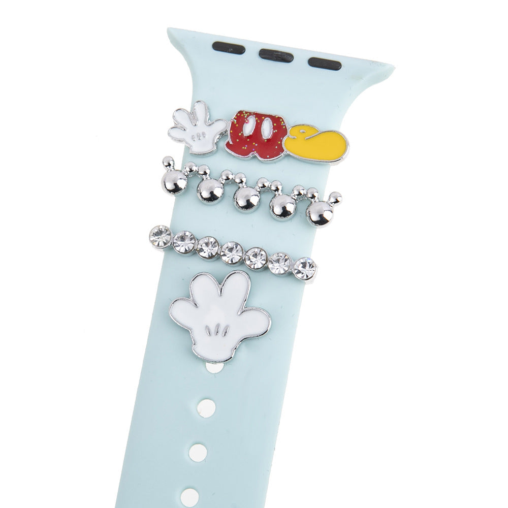 Kids Lovely Decorative Metal Charms Set Suitable For Apple Watch Straps