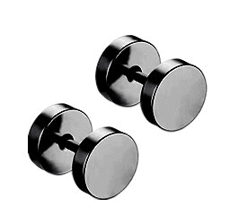 12pairs Unisex Punk 316L Stainless Steel Multi Colors Huggie Earrings
