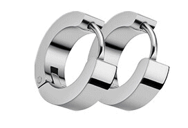 12pairs Unisex Punk 316L Stainless Steel Multi Colors Huggie Earrings