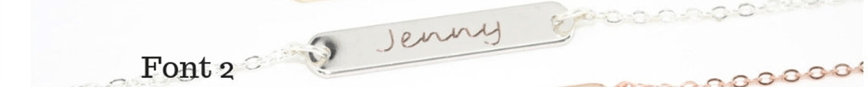 Personalised Women Gift Stainless Steel Customized Font Letters Engraved Bar Bracelet