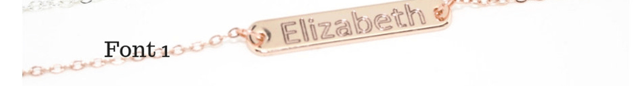 Personalised Women Gift Stainless Steel Customized Font Letters Engraved Bar Bracelet