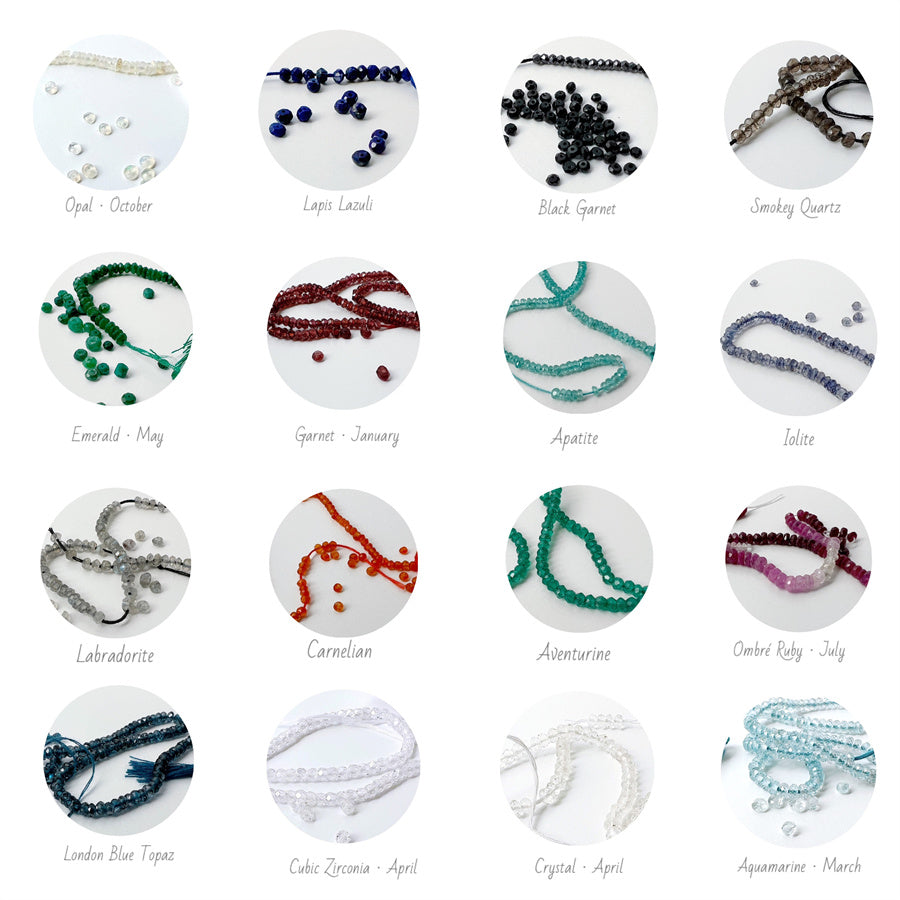 Dainty Handmade Jewelry 316L Steel Birthstone Beaded Bracelet For Girls