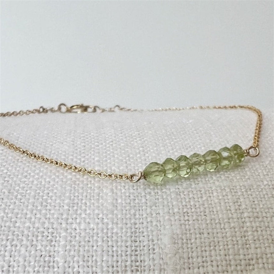 Dainty Handmade Jewelry 316L Steel Birthstone Beaded Bracelet For Girls