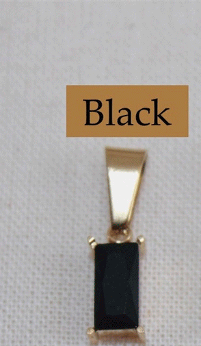 18K Gold Plated Waterproof Stainless Steel Zircon Gemstone Charm Necklace