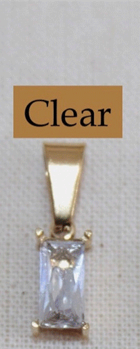 18K Gold Plated Waterproof Stainless Steel Zircon Gemstone Charm Necklace