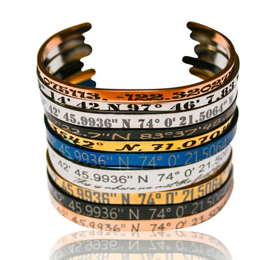 Engravable Stainless Steel Cuff Bracelet