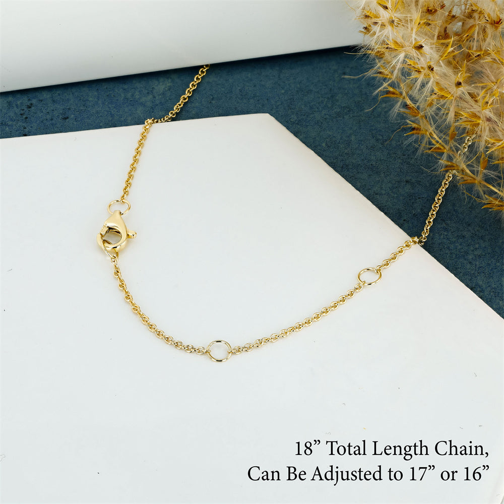 Adjustable S925 Silver Chain Diamond With Turquoise Enamel Bar Necklace