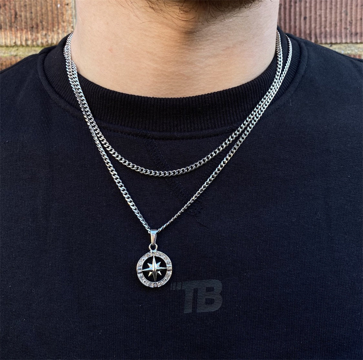 Vintage Style 8 Designs Stainless Steel Silver Pendant Necklace For Men