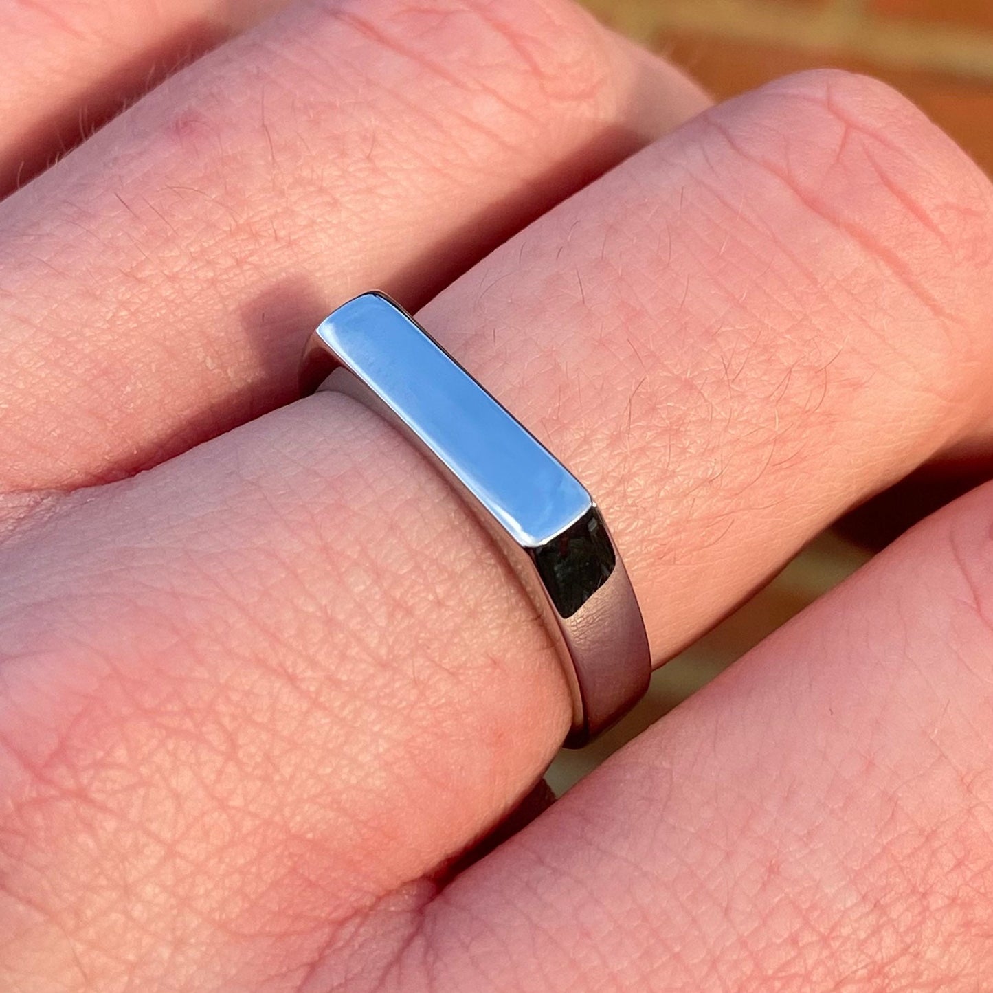 Minimalist 4 Different Designs Stainless Steel Silver Band Rings For Men